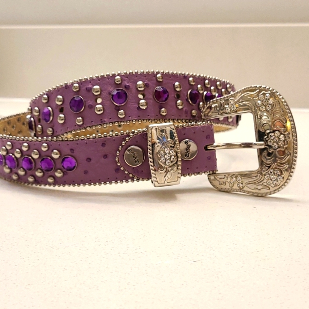 Bling Belt XS Purple Rhinestone